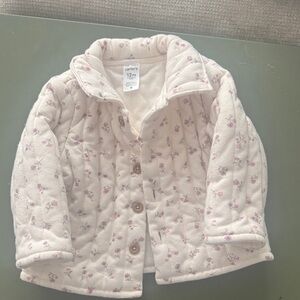 Carter's Ivory & Pink Floral Quilted Baby Jacket